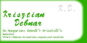 krisztian debnar business card